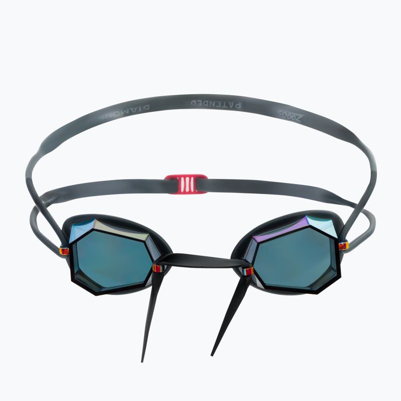 Okulary do pływania Zoggs Diamond Titanium grey/black/mirror red 2