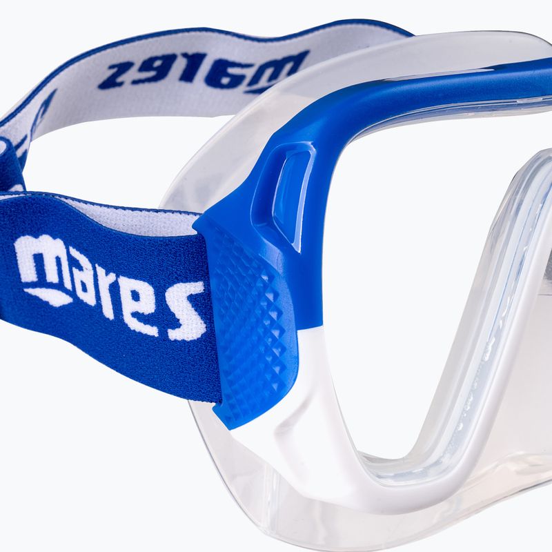 Zestaw do snorkelingu Mares Combo Keewee blue/white/clear 4