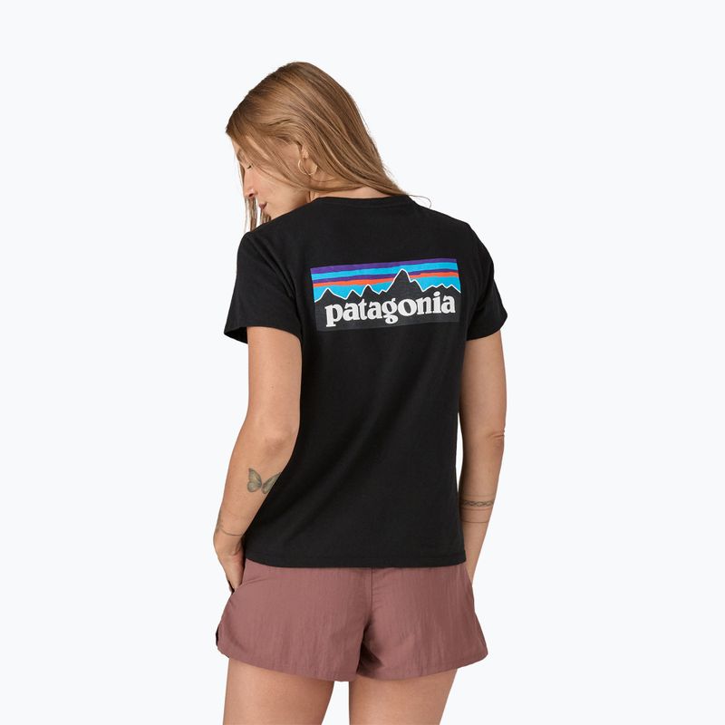 Koszulka damska Patagonia P-6 Logo Responsibili-Tee black 2