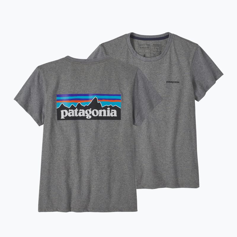 Koszulka damska Patagonia P-6 Logo Responsibili-Tee gravel heather 3