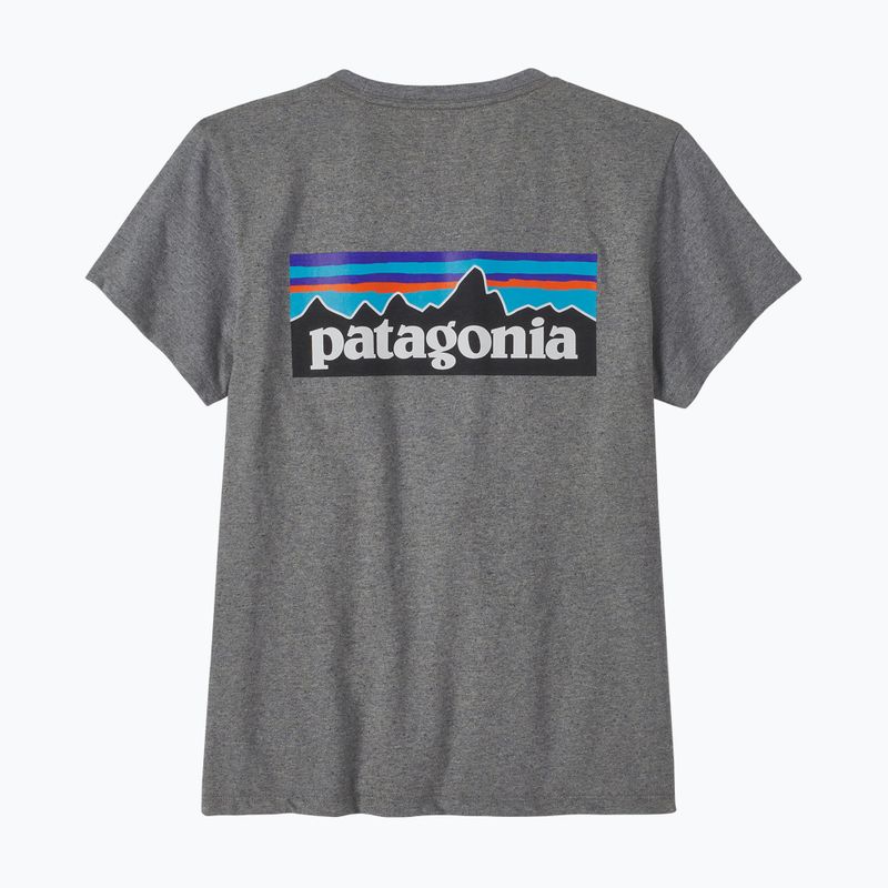 Koszulka damska Patagonia P-6 Logo Responsibili-Tee gravel heather 5