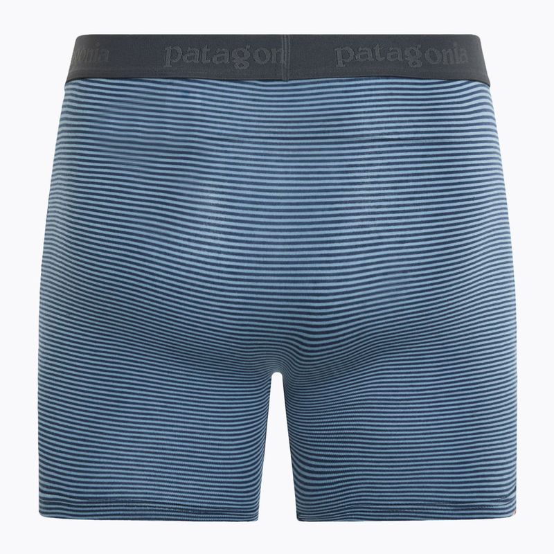 Bokserki męskie Patagonia Essential Boxer Briefs 6" fathom stripe/new navy 2