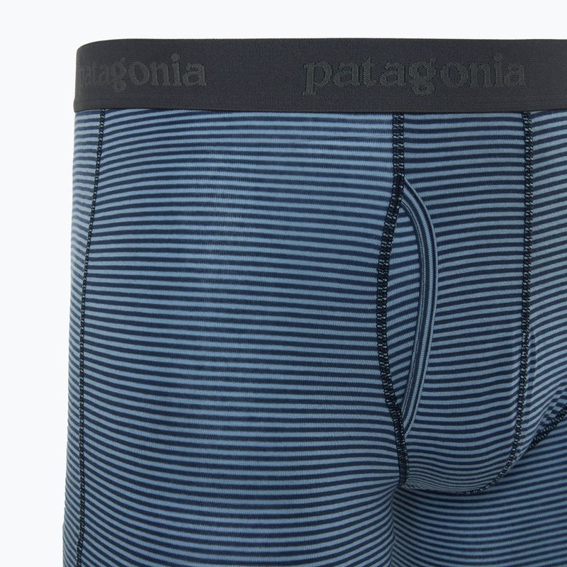 Bokserki męskie Patagonia Essential Boxer Briefs 6" fathom stripe/new navy 3
