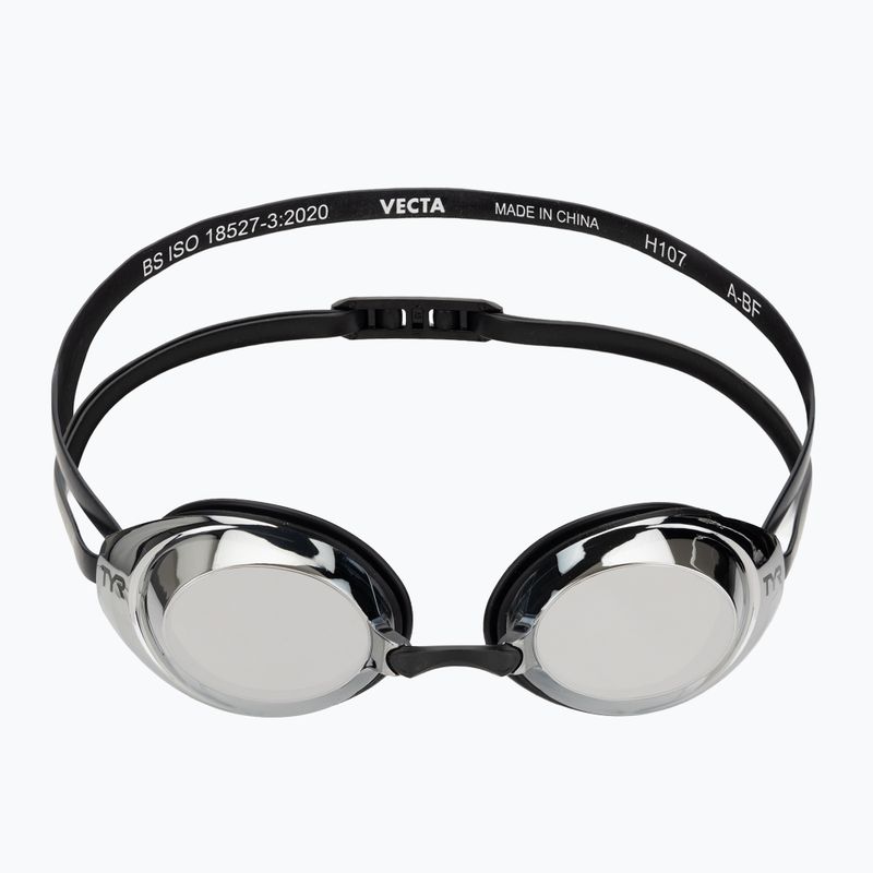 Okulary do pływania TYR Vecta Racing Mirrored silver/black/black 2