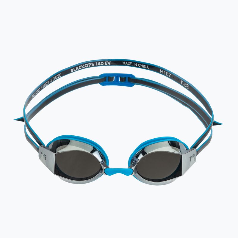 Okulary do pływania dziecięce TYR Blackops 140 Ev Racing Mirrored silver/ blue/ black 2