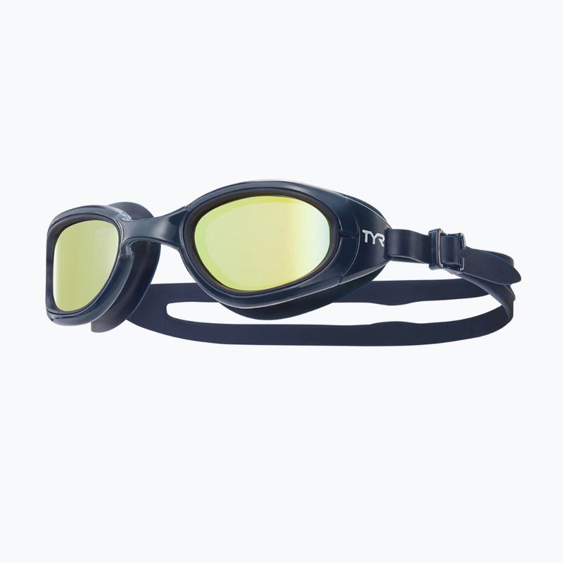 Okulary do pływania TYR Special Ops 2.0 Mirrored gold/ navy/ navy