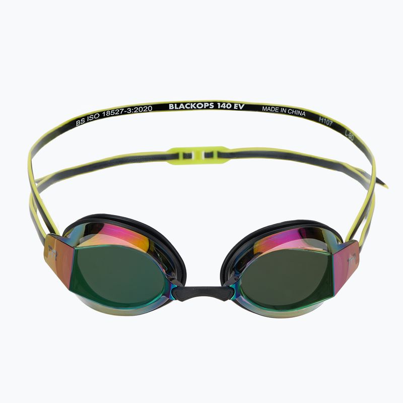 Okulary do pływania TYR Blackops 140 Ev Racing Mirrored fluo green/black 2