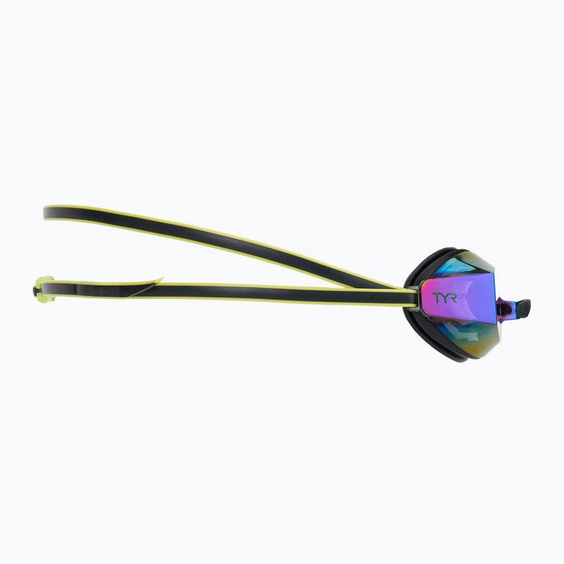 Okulary do pływania TYR Blackops 140 Ev Racing Mirrored fluo green/black 3
