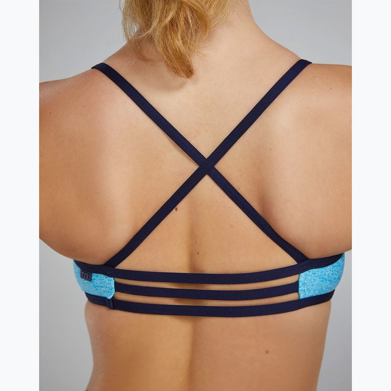 Góra od stroju kąpielowego TYR Lapped Trinity light blue/aqua 9