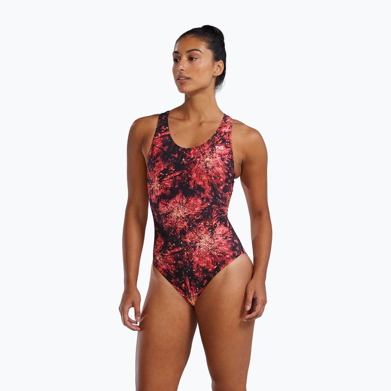 Strój pływacki jednoczęściowy damski TYR Durafast Elite Radiant Flare Maxfit red 3