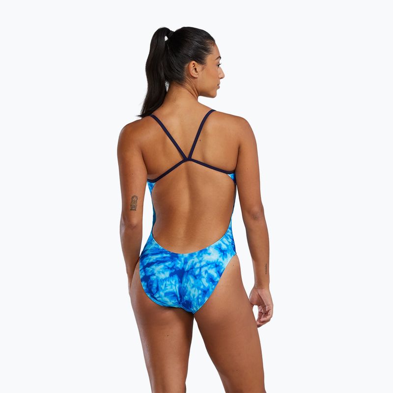 Strój pływacki jednoczęściowy damski TYR Durafast Elite Azultec Cutoutfit ocean blue 2