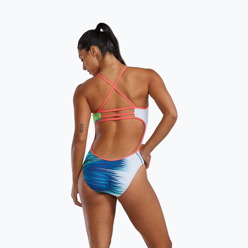Strój pływacki jednoczęściowy damski TYR Durafast Elite Bravura Trinityfit white/multi 2