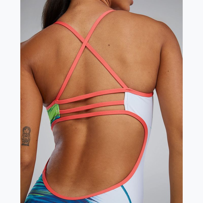 Strój pływacki jednoczęściowy damski TYR Durafast Elite Bravura Trinityfit white/multi 6