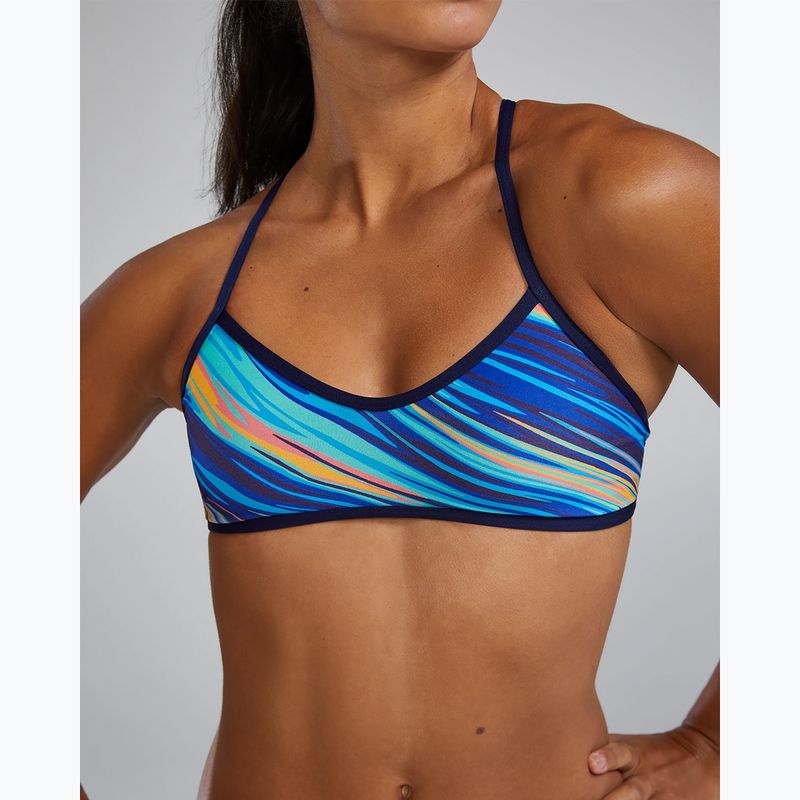 Góra od stroju kąpielowego TYR Riptidal Trinity teal/orange 5