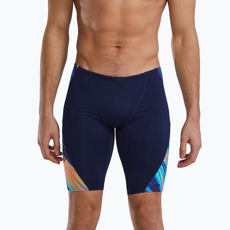 Jammery pływackie męskie TYR Durafast Elite Riptidal Jammer teal/orange 5