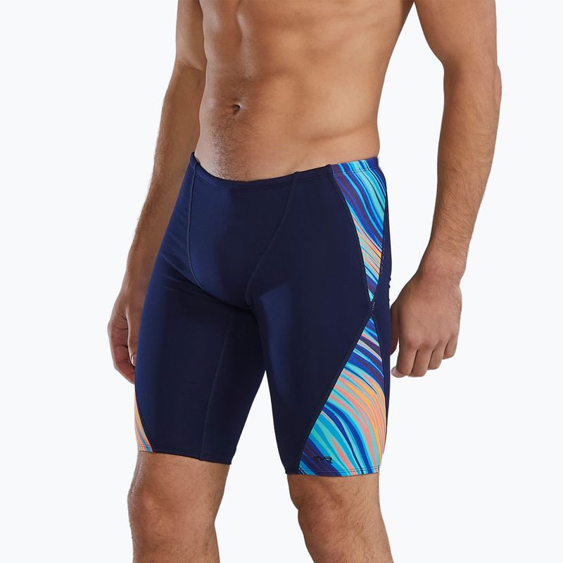 Jammery pływackie męskie TYR Durafast Elite Riptidal Jammer teal/orange 7