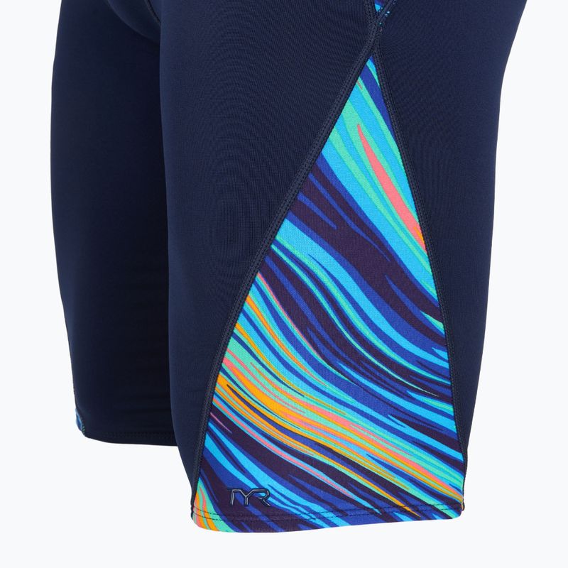 Jammery pływackie męskie TYR Durafast Elite Riptidal Jammer teal/orange 3