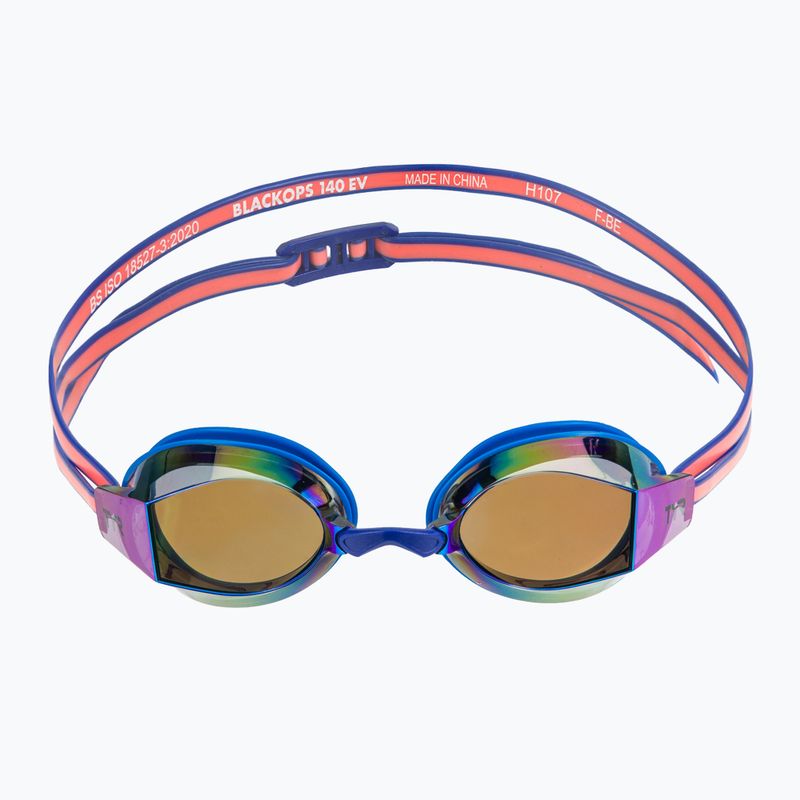 Okulary do pływania damskie TYR Blackops 140 Ev Racing Mirrored blue/coral 2