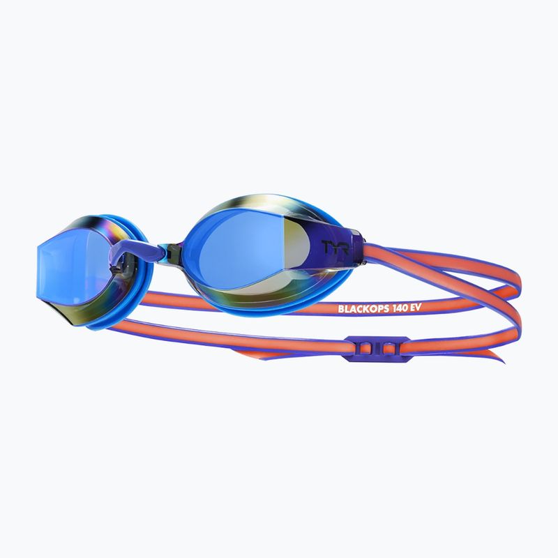 Okulary do pływania damskie TYR Blackops 140 Ev Racing Mirrored blue/coral