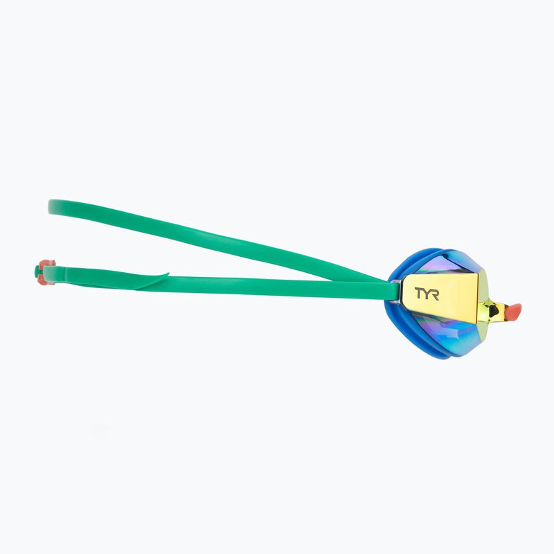 Okulary do pływania TYR Blackops 140 Ev Racing Mirrored blue/green 3