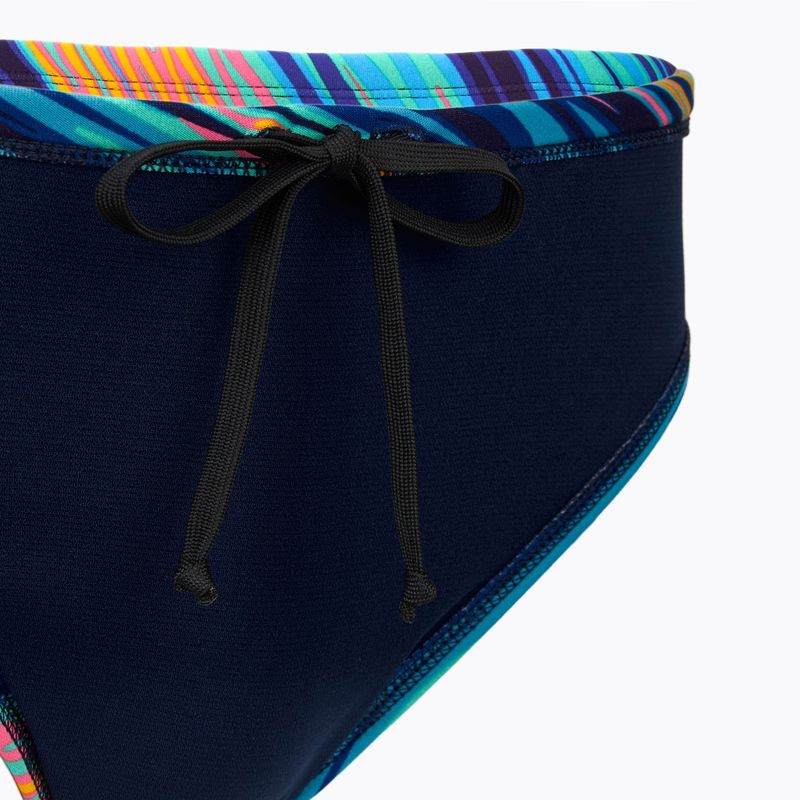 Slipy pływackie męskie TYR Durafast Elite Riptidal Briefs teal/orange 4