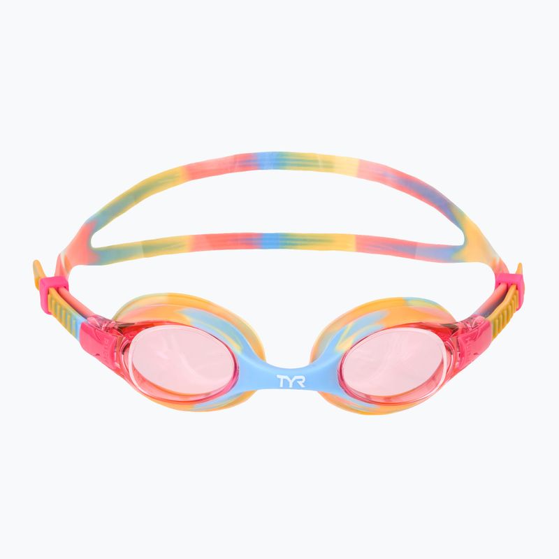 Okulary do pływania dziecięce TYR Swimple Tie Dye Non-Mirrored pink/orange/yellow 2