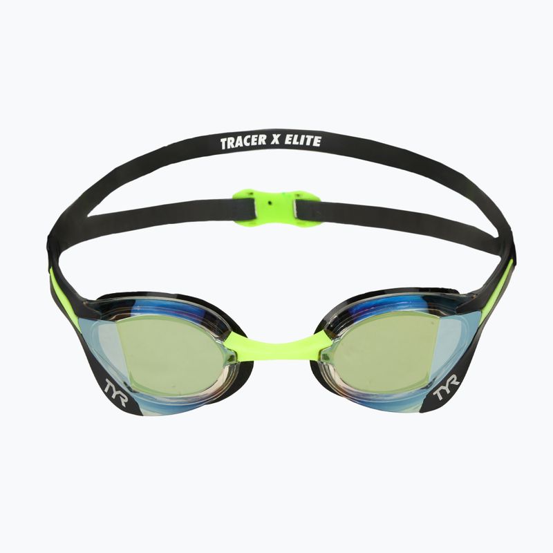 Okulary do pływania TYR Tracer-X Elite Racing Mirrored black/lime 2