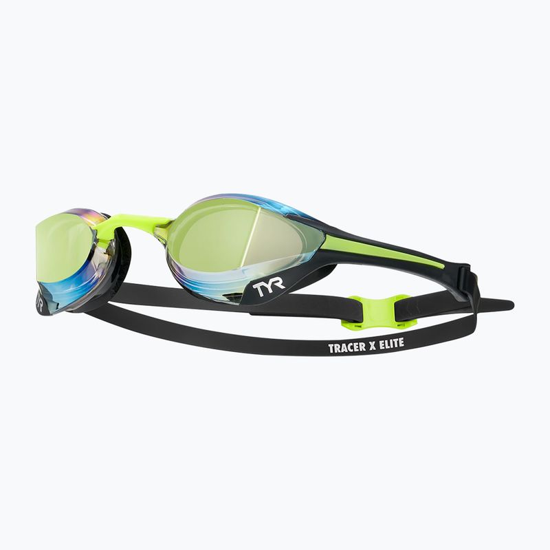 Okulary do pływania TYR Tracer-X Elite Racing Mirrored black/lime