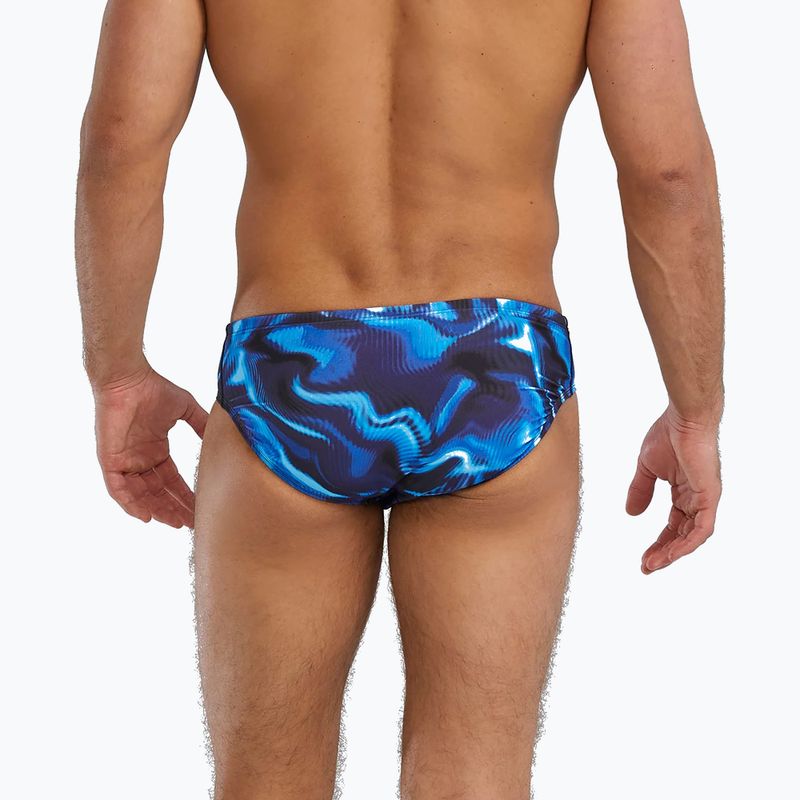 Slipy do pływania męskie TYR Durafast Elite Waveform Brief blue 2