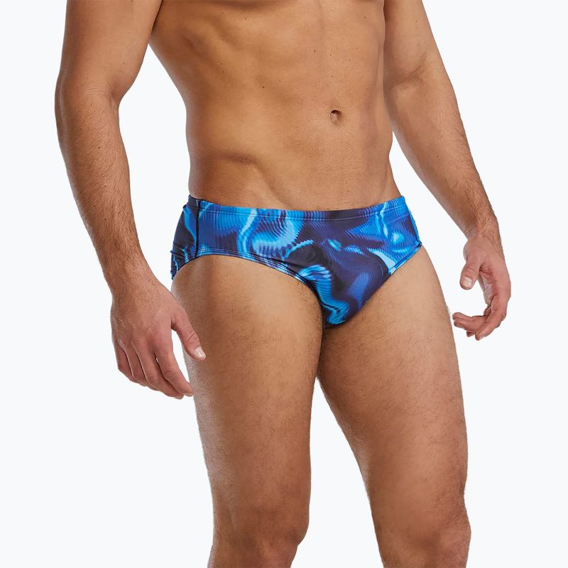 Slipy do pływania męskie TYR Durafast Elite Waveform Brief blue 3