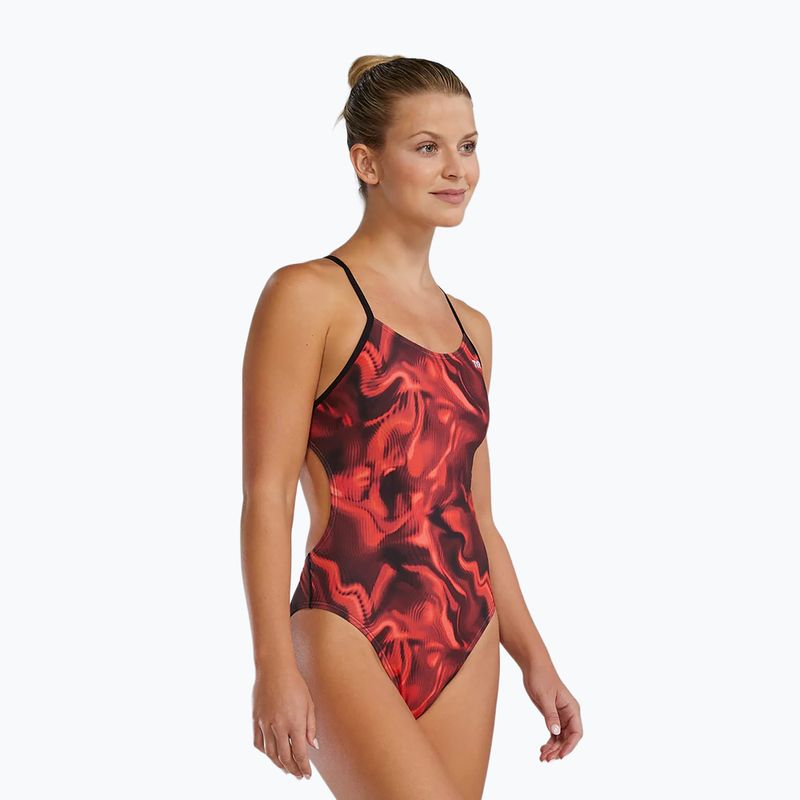Strój pływacki jednoczęściowy damski TYR Durafast Elite Waveform Cutoutfit red 6