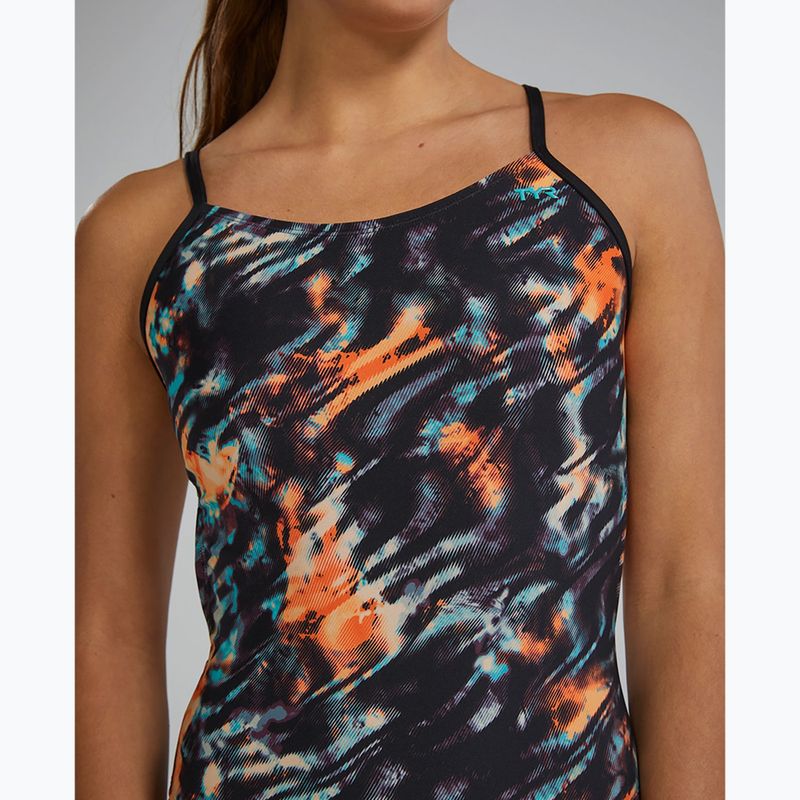 Strój pływacki jednoczęściowy damski Tyr Durafast Elite Validus Cutoutfit orange/aqua/black 5