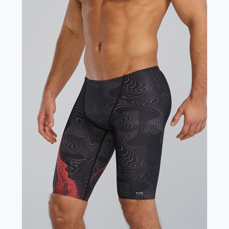 Jammery pływackie męskie Tyr Durafast Elite Firestorm metalic fire 3