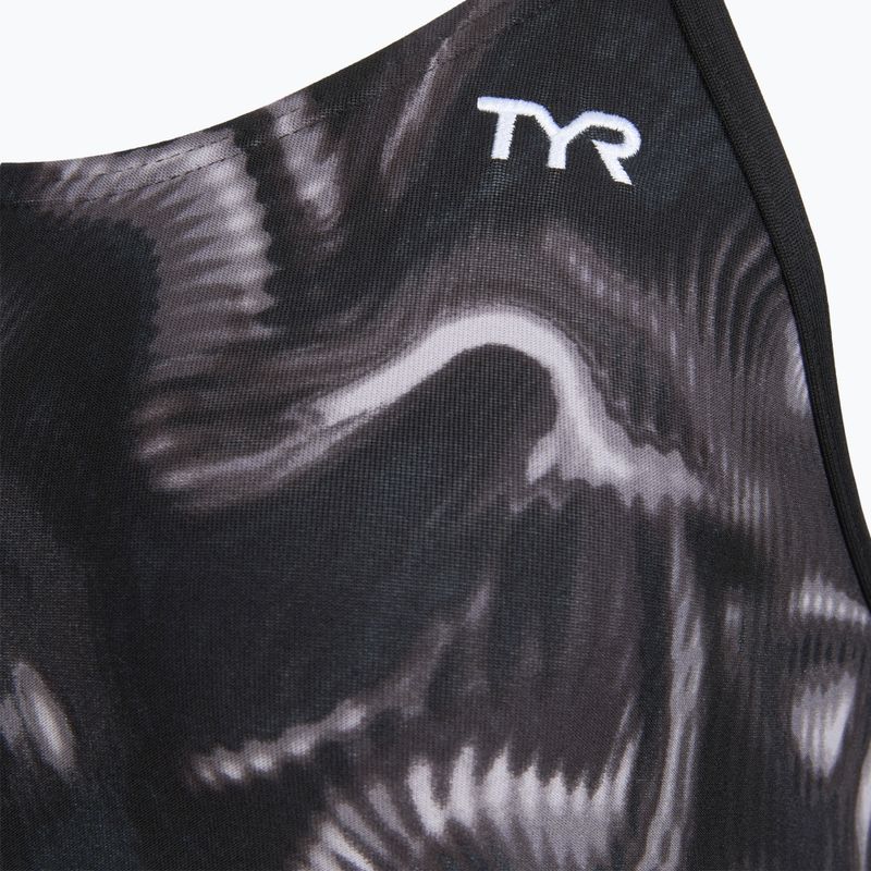 Strój pływacki jednoczęściowy damski TYR Durafast Elite Waveform Cutoutfit titanium 3