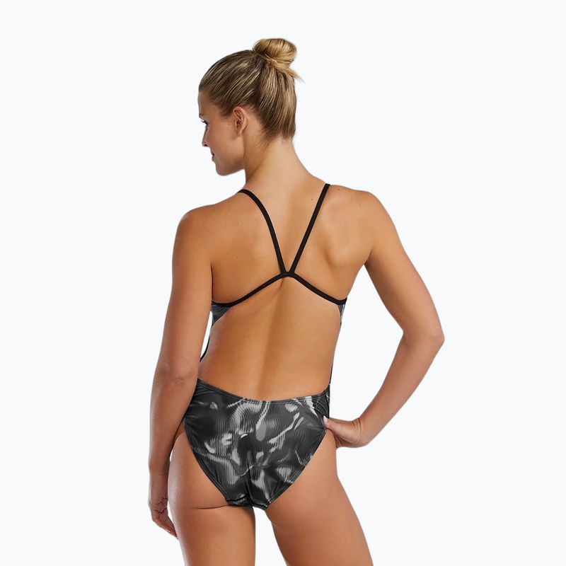 Strój pływacki jednoczęściowy damski TYR Durafast Elite Waveform Cutoutfit titanium 5