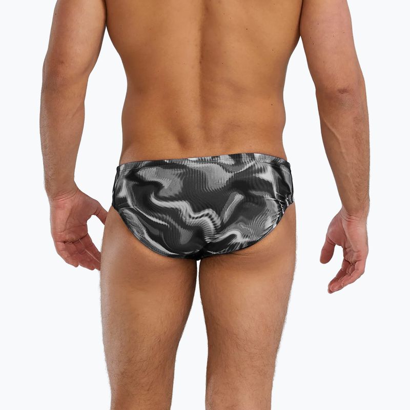 Slipy do pływania męskie TYR Durafast Elite Waveform Brief titanum 2