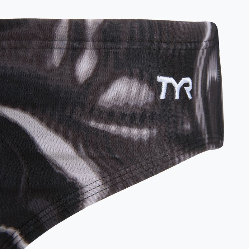Slipy do pływania męskie TYR Durafast Elite Waveform Brief titanum 3