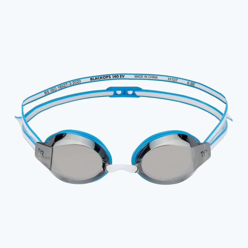 Okulary do pływania damskie TYR Blackops 140 Ev Racing Mirrored blue/white 2