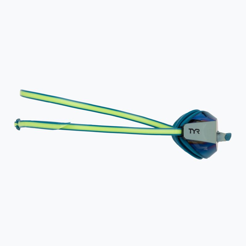 Okulary do pływania TYR Blackops 140 Ev Racing Mirrored turquoise/lime 3