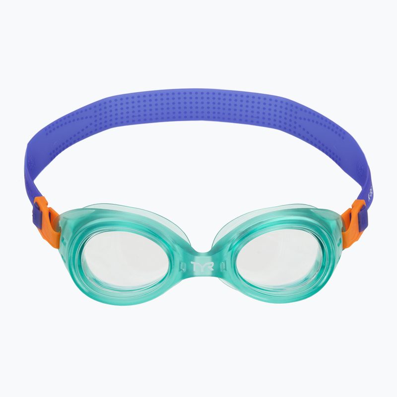 Okulary do pływania dziecięce TYR Aqua Blaze green/orange 2