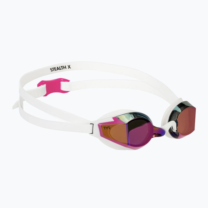 Okulary do pływania TYR Stealth-X Performance Mirrored pink/white