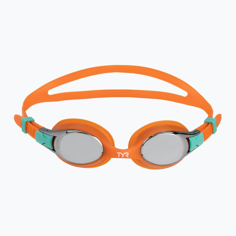 Okulary do pływania dziecięce TYR Swimple Metallized orange/multi 2