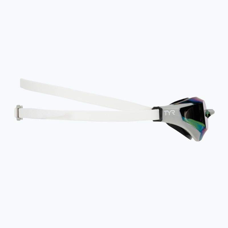 Okulary do pływania TYR Tracer-X RZR Mirrored white/grey 3