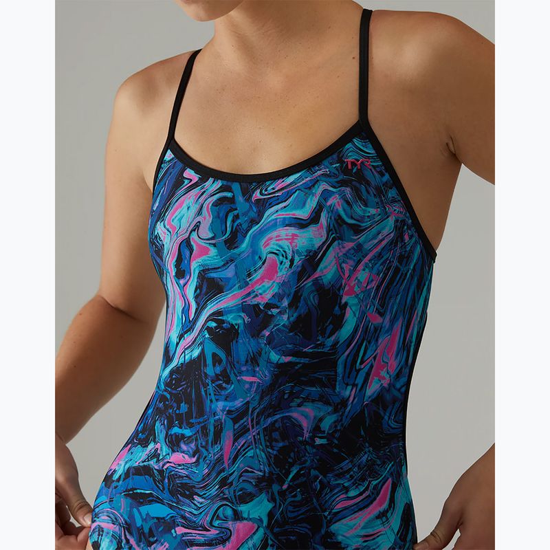 Strój pływacki jednoczęściowy damski TYR Durafast Elite Trinityfit blue/pink marmais 7