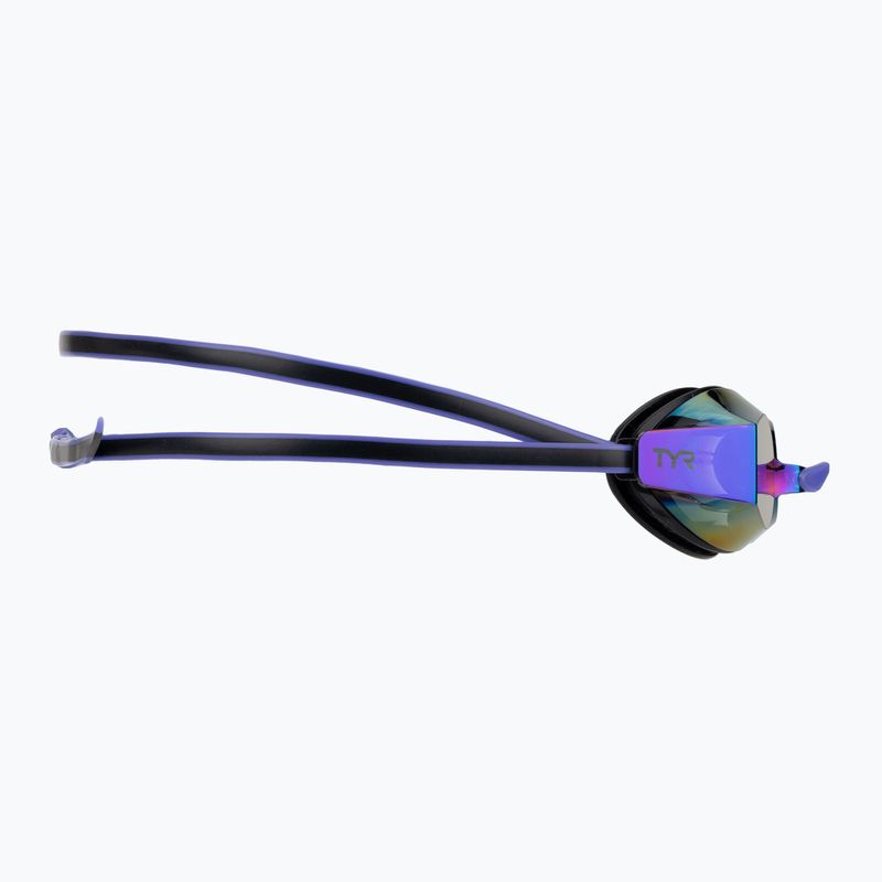 Okulary do pływania damskie TYR Blackops 140 Ev Racing Mirrored purple/green 3
