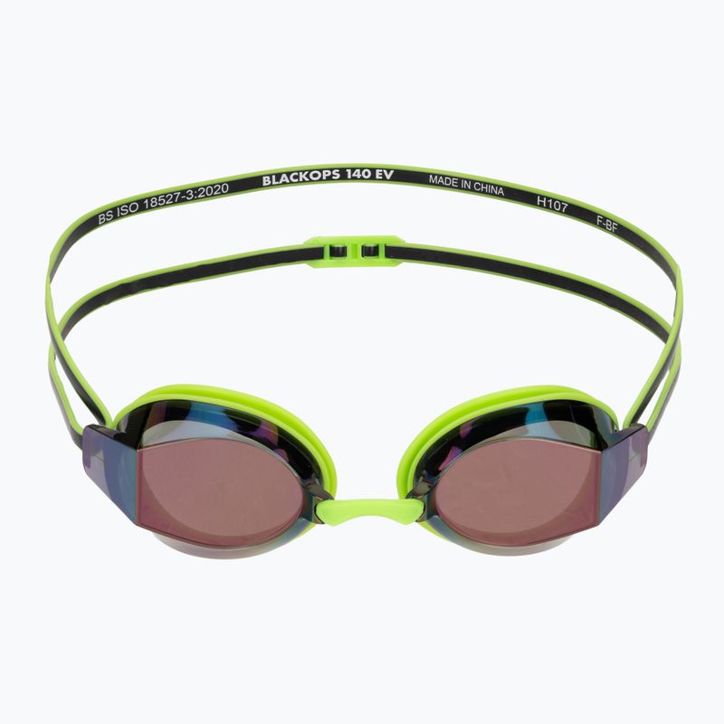 Okulary do pływania TYR Blackops 140 Ev Racing Mirrored bright green/black 2