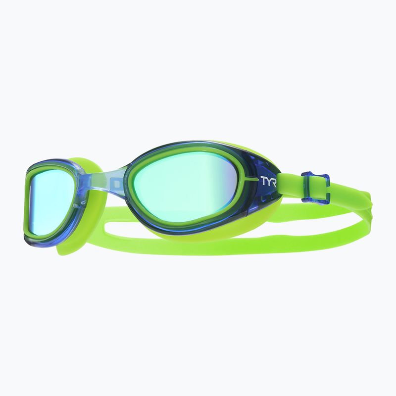 Okulary do pływania TYR Special Ops 2.0 Mirrored light green/navy