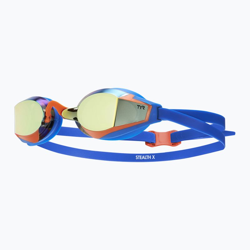 Okulary do pływania TYR Stealth-X Performance Mirrored navy/gold