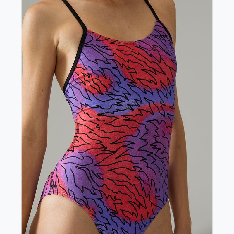 Strój pływacki jednoczęściowy damski Tyr Cutoutfit Hodori orange/purple 5