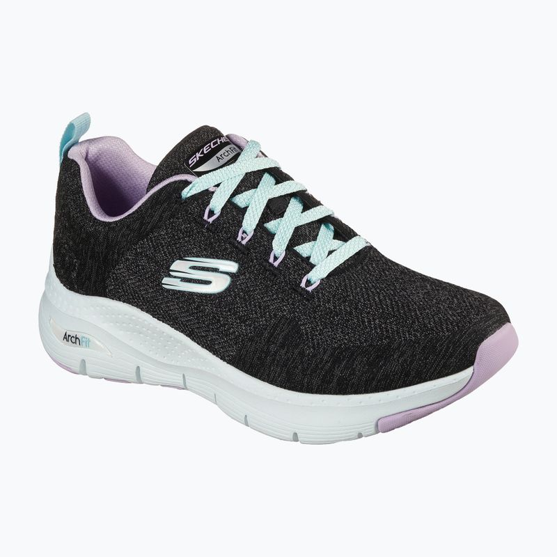 Buty damskie SKECHERS Arch Fit Comfy Wave black/lavender 7